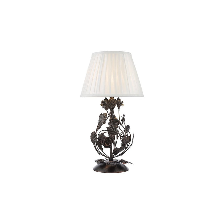 Dar PRI4254-ULY1415 Priscilla Table Lamp Matt Black With Shade