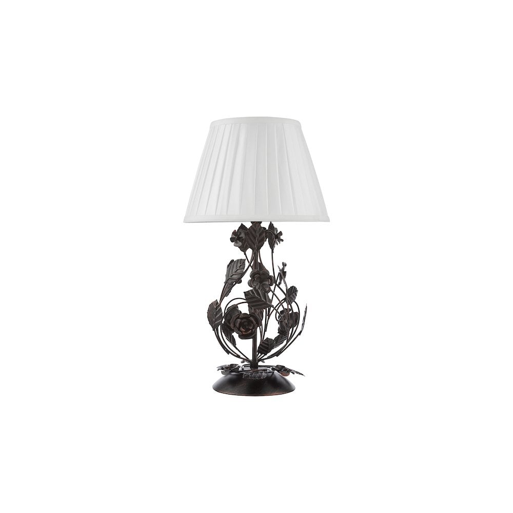 Dar PRI4254-ULY1415 Priscilla Table Lamp Matt Black With Shade