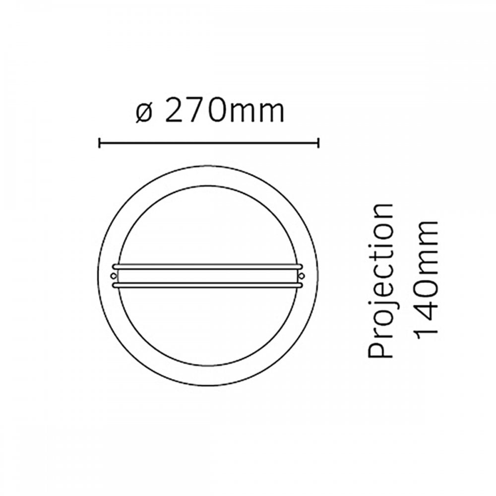 Norlys BERLIN-E27-BLK-O Berlin 1 Light Outdoor Wall Light Black (S)