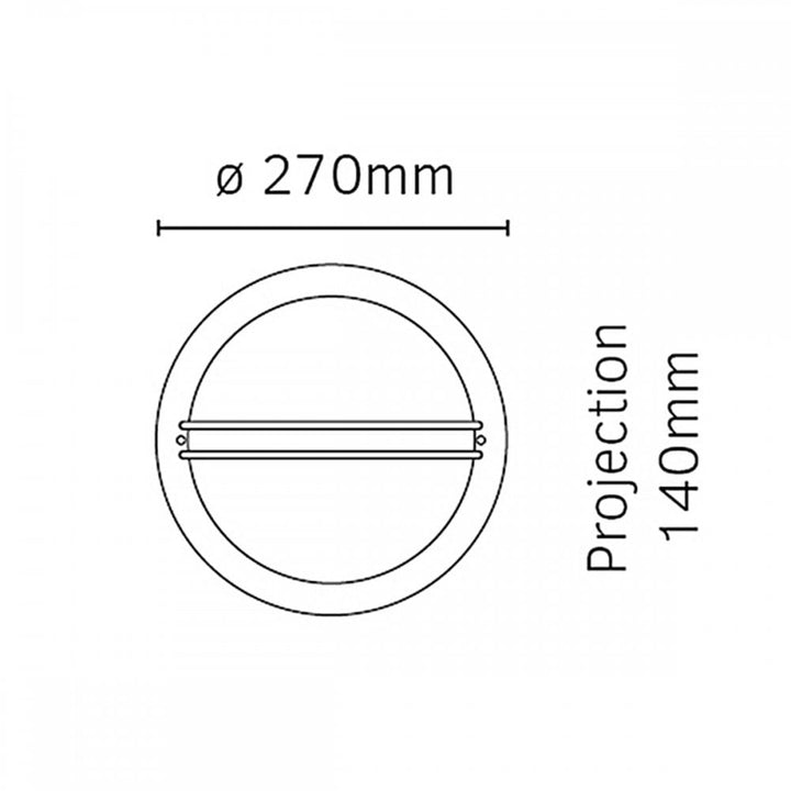 Norlys BERLIN-E27-BLK-O Berlin 1 Light Outdoor Wall Light Black (S)