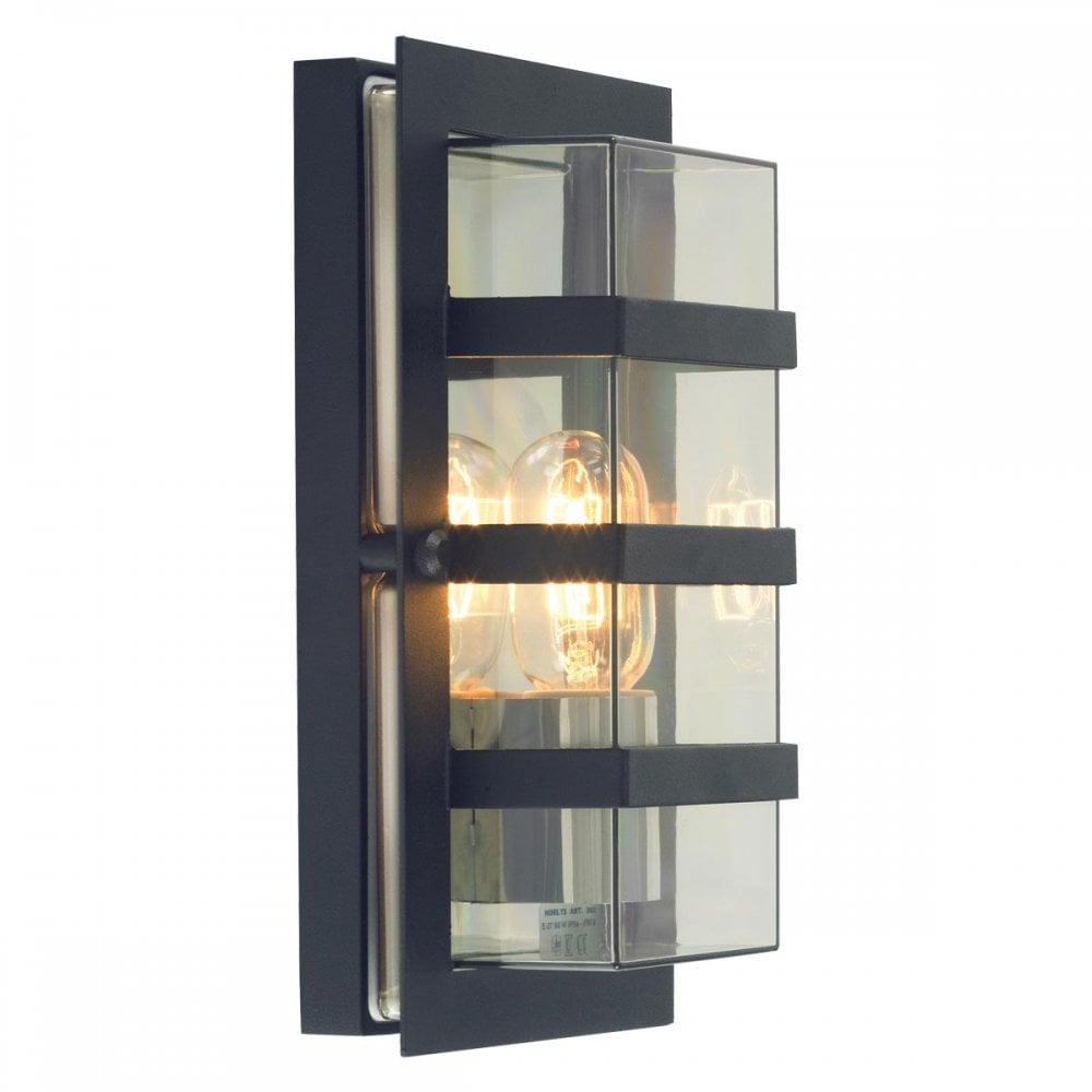 Norlys BODEN-E27-BLK-C Boden 1 Light Outdoor Wall Light Black (S)