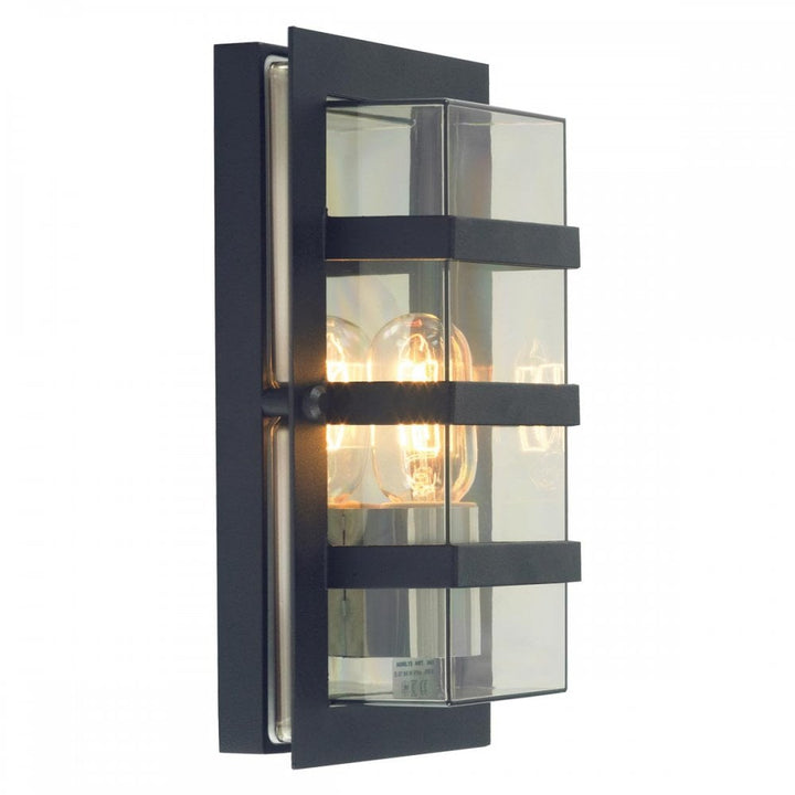 Norlys BODEN-E27-BLK-C Boden 1 Light Outdoor Wall Light Black (S)
