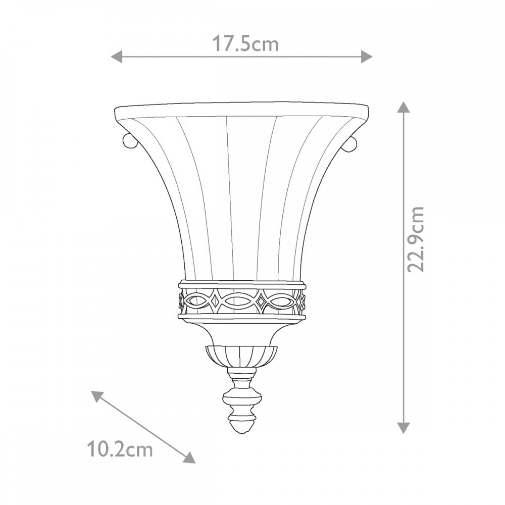 Feiss FE-DRAWING-ROOM-WU2 Drawing Room 1 Light Wall Light Walnut (S)