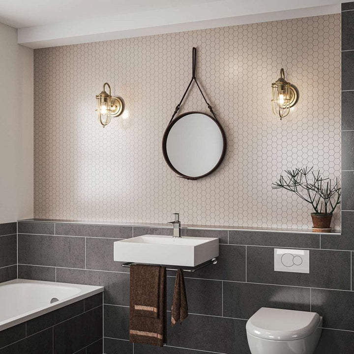 Quintiesse QN-URBANREST1 Urban Restoration 1 Light Bathroom Wall Light Dark Antique Brass (S)