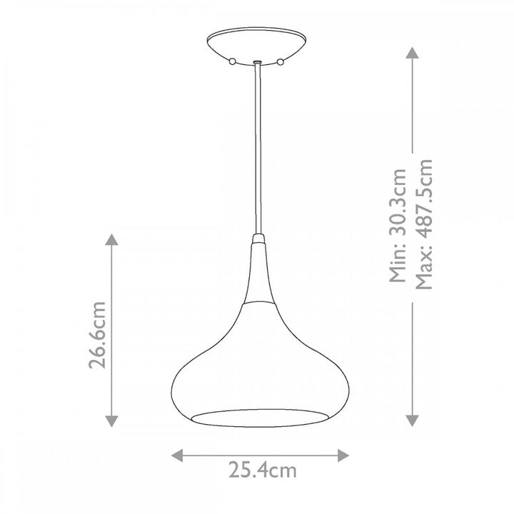 Feiss FE-BESO-P-M-BS Beso 1 Light Medium Pendant Brushed Steel (S)