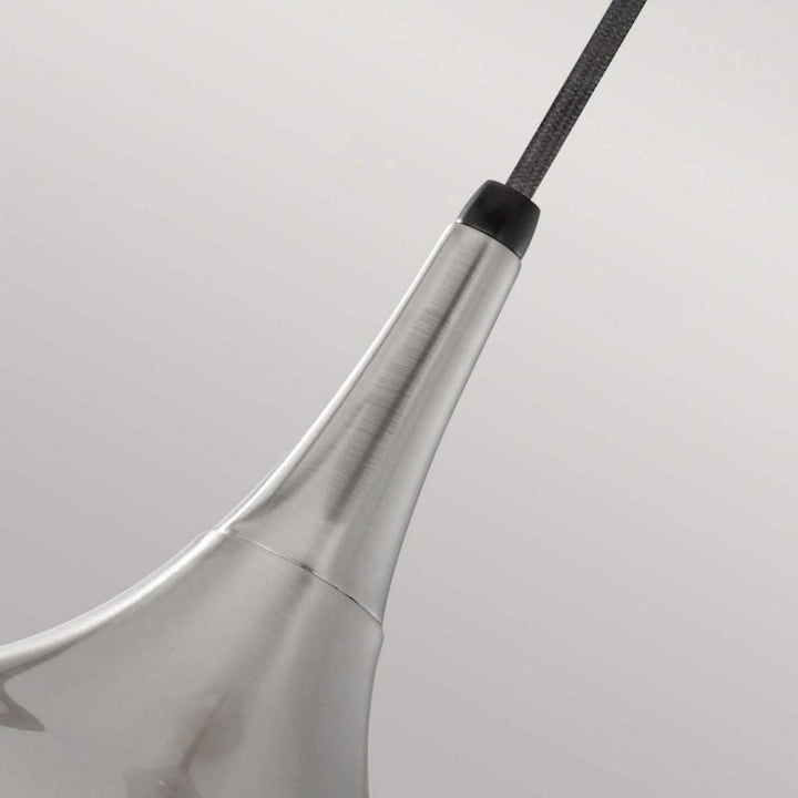 Feiss FE-BESO-P-M-BS Beso 1 Light Medium Pendant Brushed Steel (S)