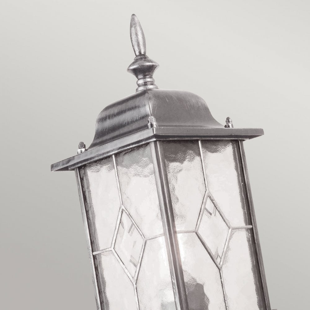 Elstead WX1 Wexford Outdoor 1 Light Up Wall Lantern Black/Silver (S)