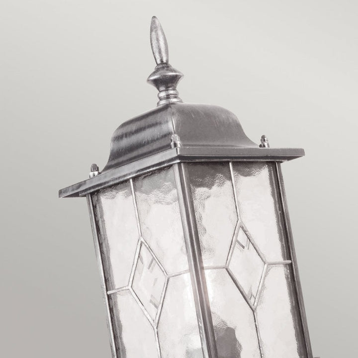 Elstead WX1 Wexford Outdoor 1 Light Up Wall Lantern Black/Silver (S)