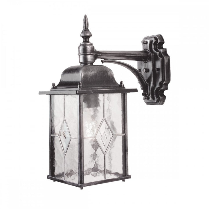 Elstead WX2 Wexford Outdoor 1 Light Down Wall Lantern Black/Silver (S)