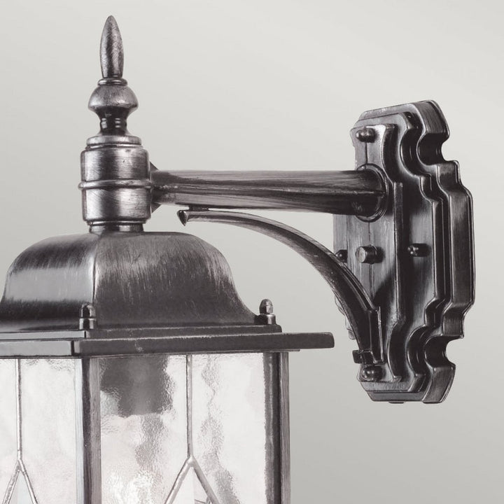 Elstead WX2 Wexford Outdoor 1 Light Down Wall Lantern Black/Silver (S)