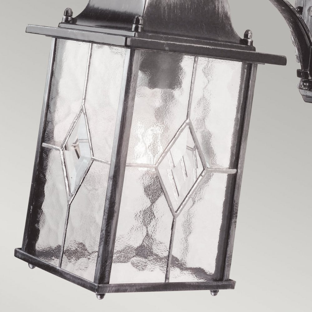 Elstead WX2 Wexford Outdoor 1 Light Down Wall Lantern Black/Silver (S)