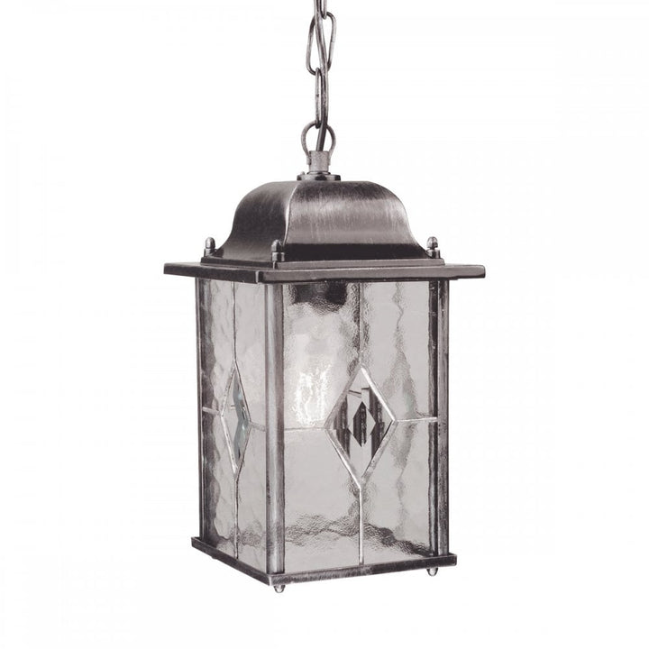 Elstead WX9 Wexford Outdoor 1 Light Chain Lantern Black/Silver (S)
