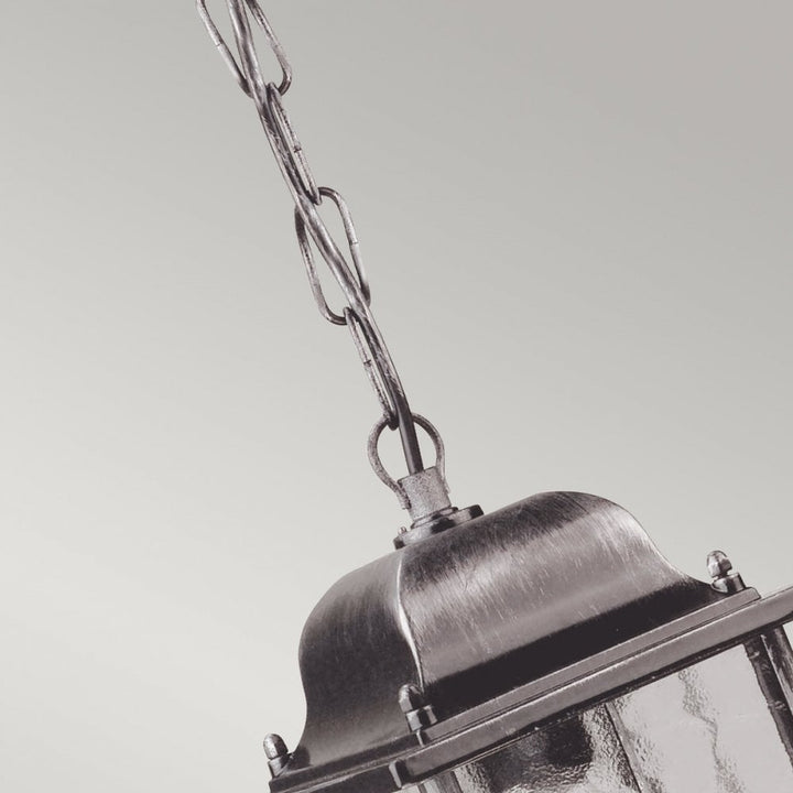 Elstead WX9 Wexford Outdoor 1 Light Chain Lantern Black/Silver (S)
