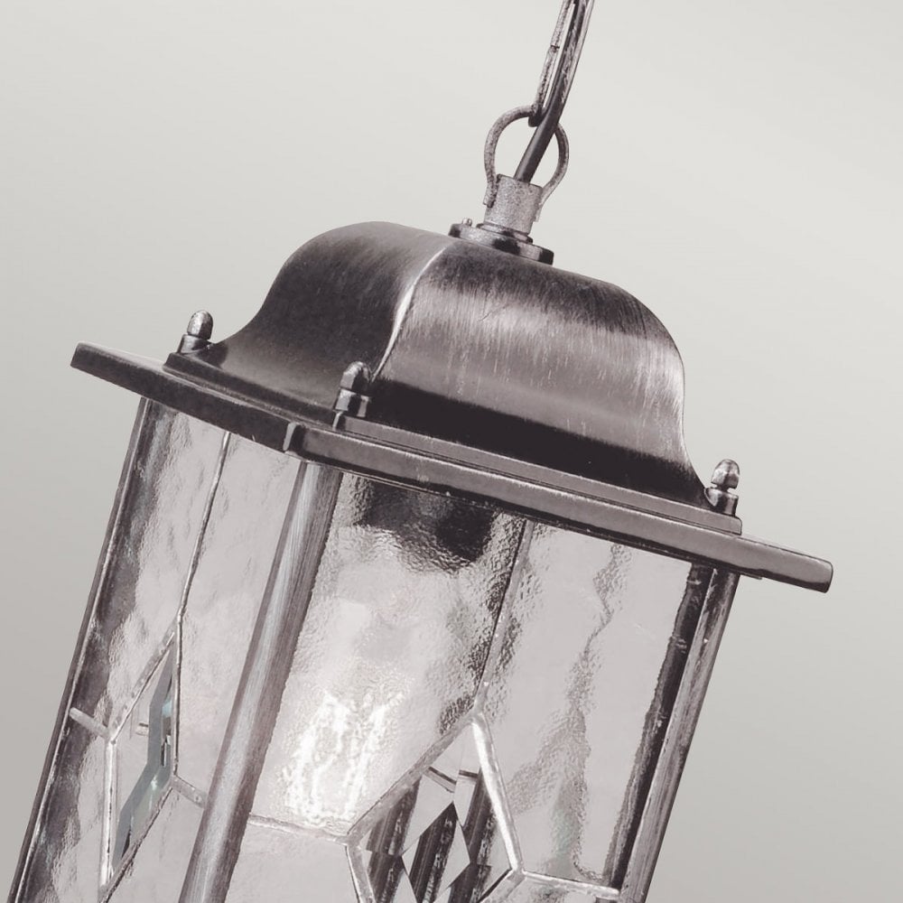 Elstead WX9 Wexford Outdoor 1 Light Chain Lantern Black/Silver (S)