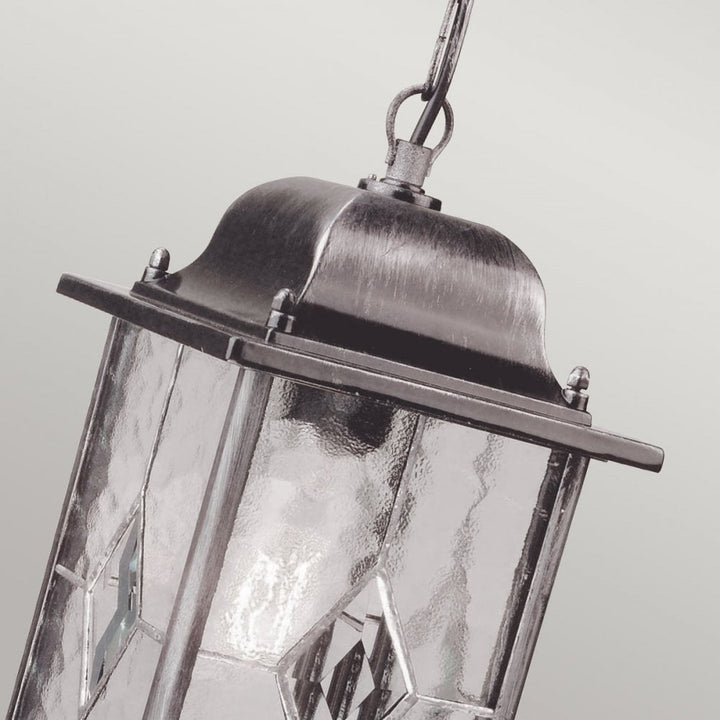 Elstead WX9 Wexford Outdoor 1 Light Chain Lantern Black/Silver (S)