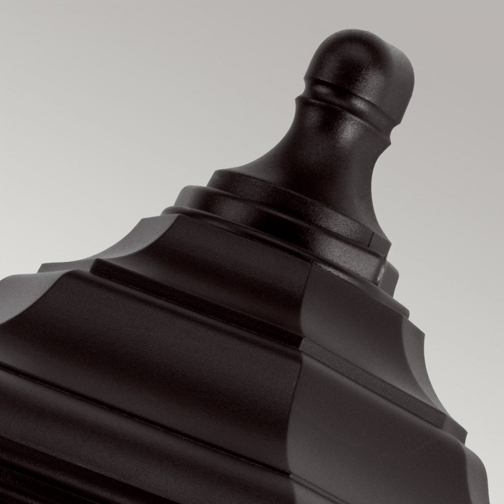 Elstead KINSALE-FLUSH Kinsale Outdoor 1 Light Flush Lantern Wall Lamp Black (S)