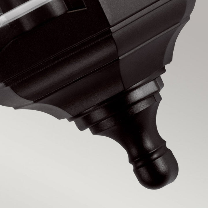 Elstead KINSALE-FLUSH Kinsale Outdoor 1 Light Flush Lantern Wall Lamp Black (S)
