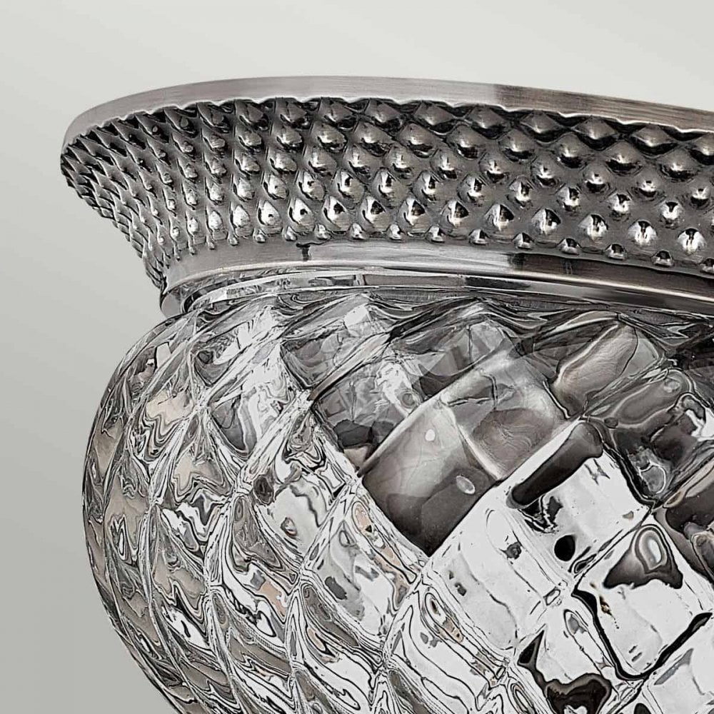 Hinkley HK-PLANT-F-S-PL Plantation 2 Light Small Flush Polished Antique Nickel (S)