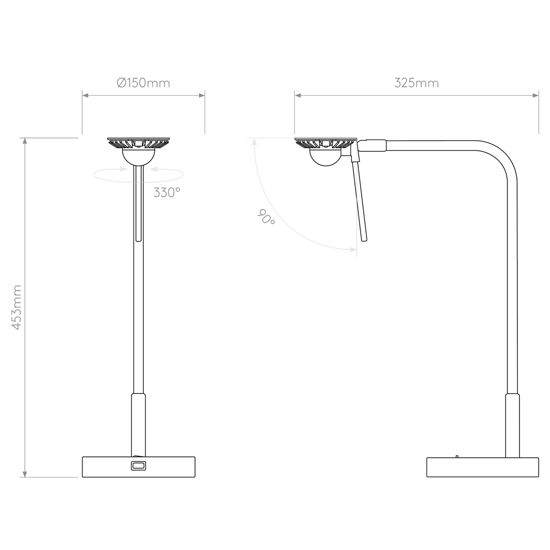 Astro 1444008 Miura Desk USB LED Table Light Matt Gold (P)