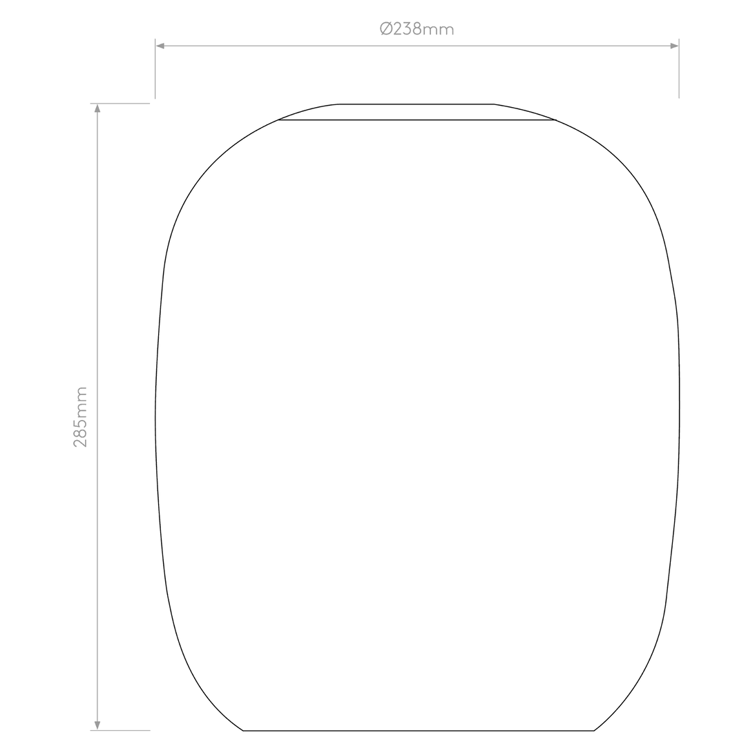 Astro 5041004 Curve Glass 285 Shade Clear
