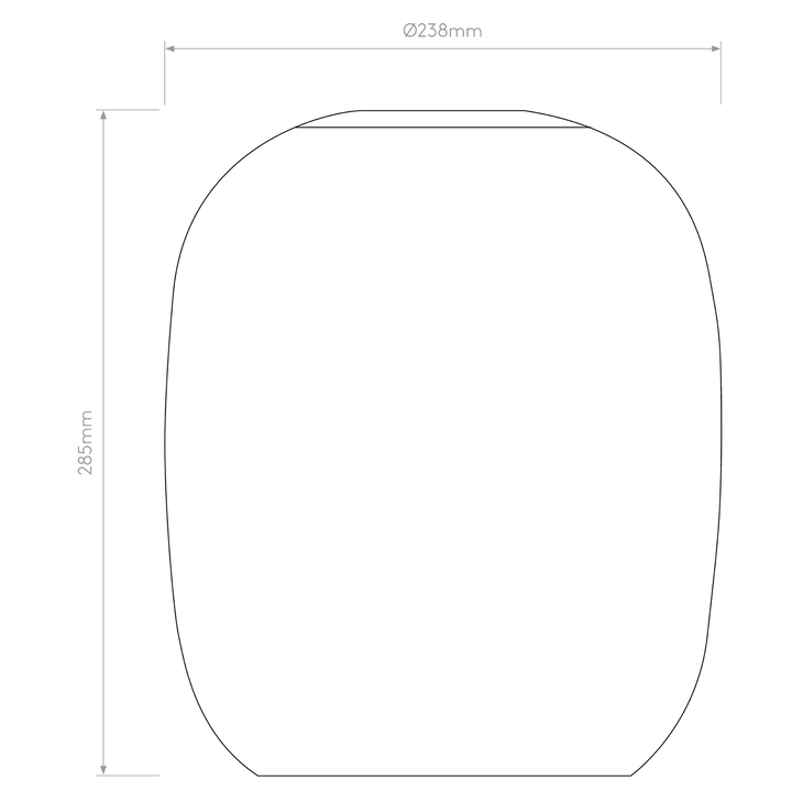 Astro 5041004 Curve Glass 285 Shade Clear