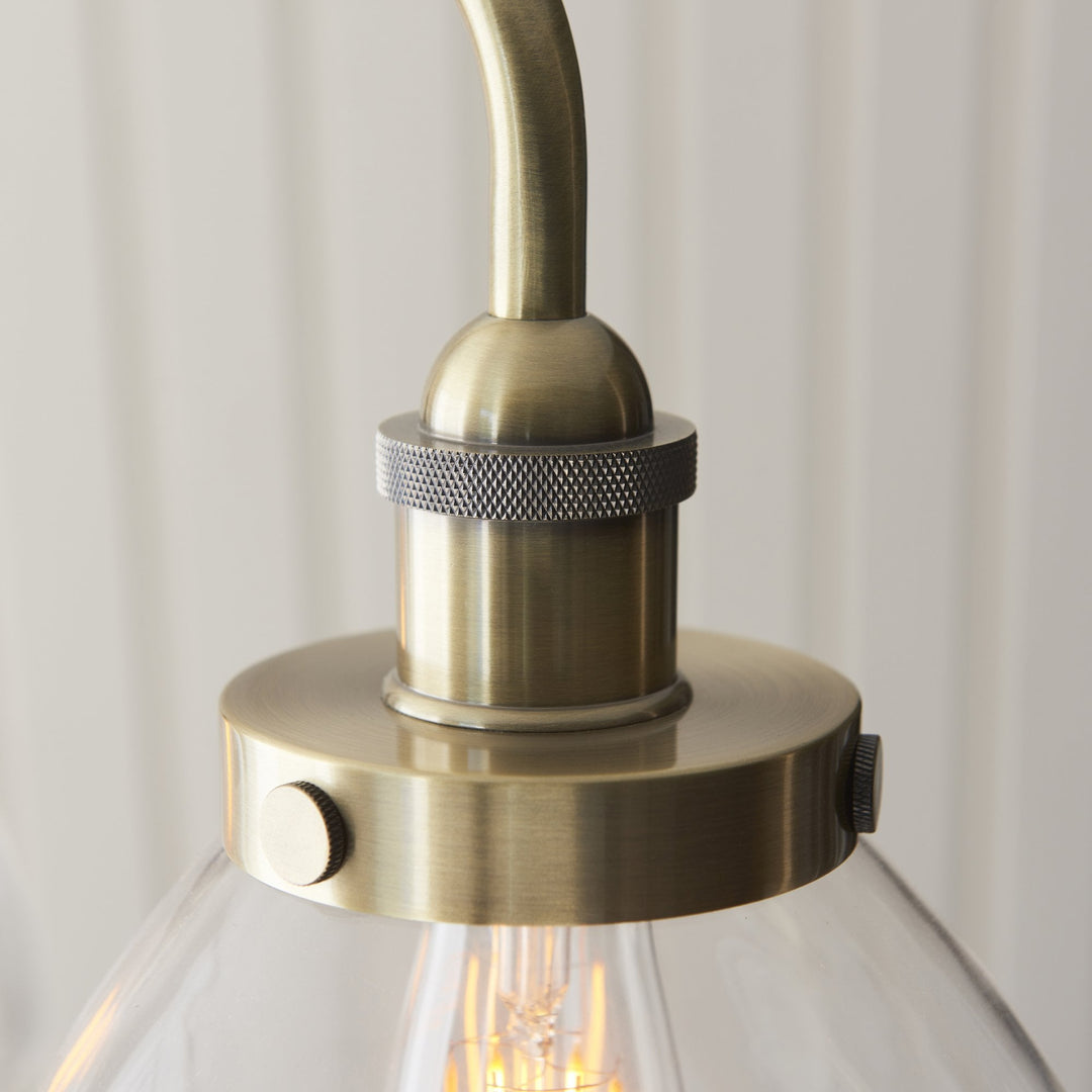 Endon 103014 Hansen 3 Light Linear Pendant Antique Brass