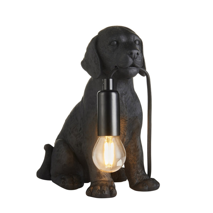 Endon 107365 Labrador Puppy Table Lamp Black