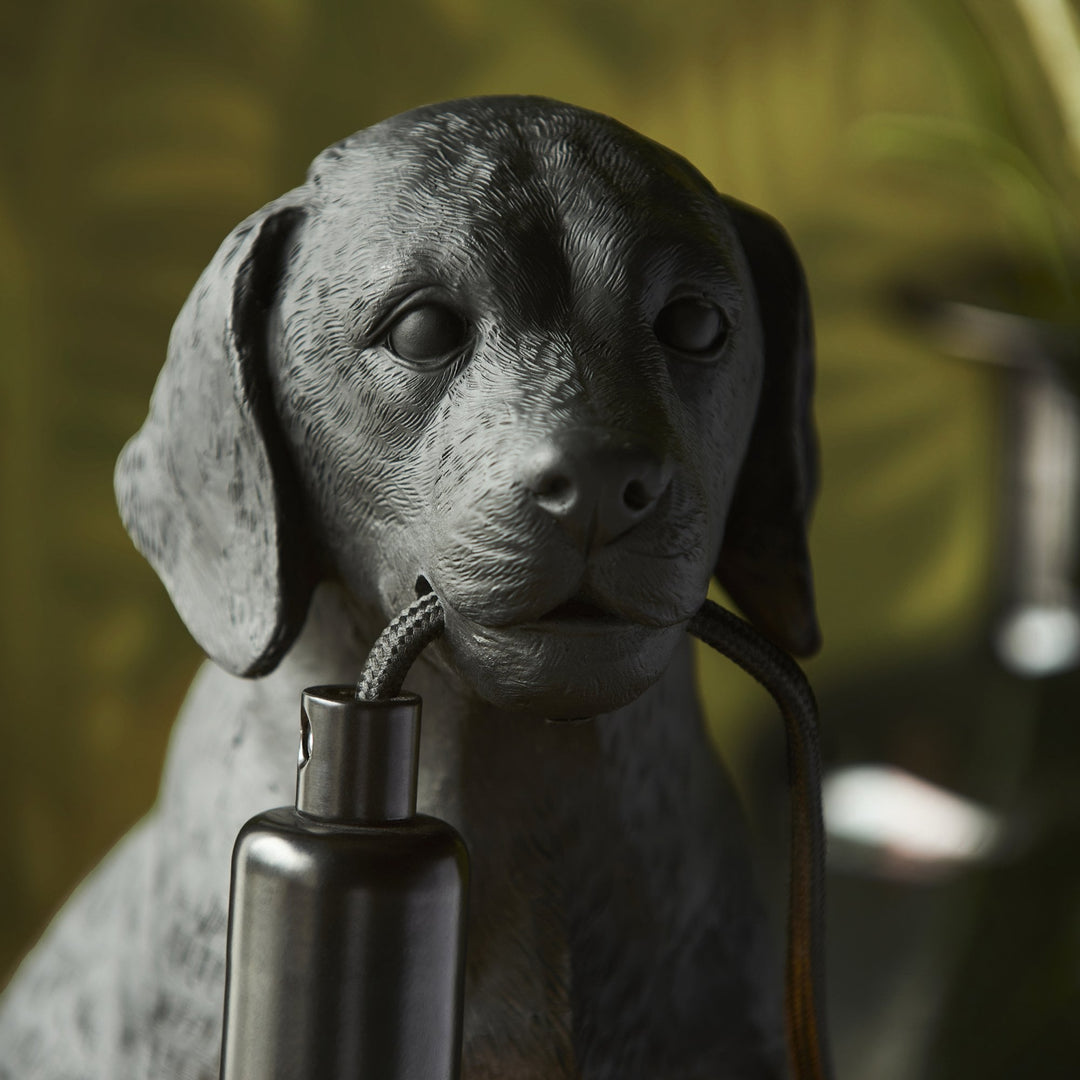 Endon 107365 Labrador Puppy Table Lamp Black