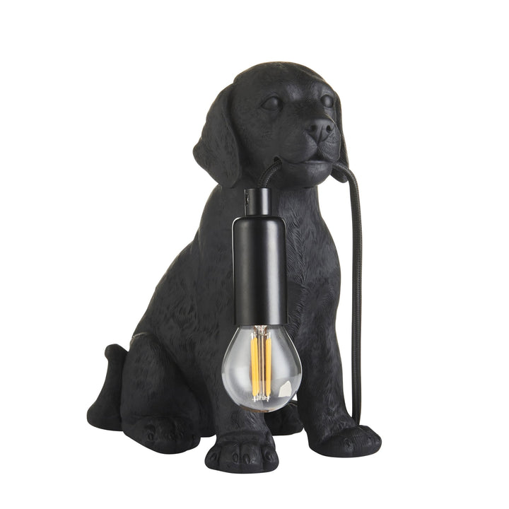 Endon 107365 Labrador Puppy Table Lamp Black