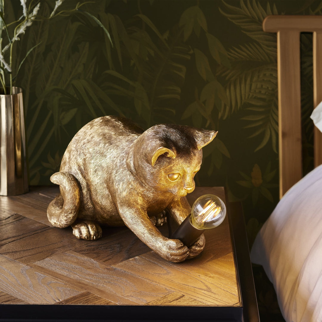 Endon 107389 Kitten Table Lamp Gold & Black