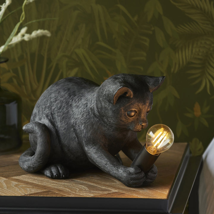 Endon 107390 Kitten Table Lamp Black