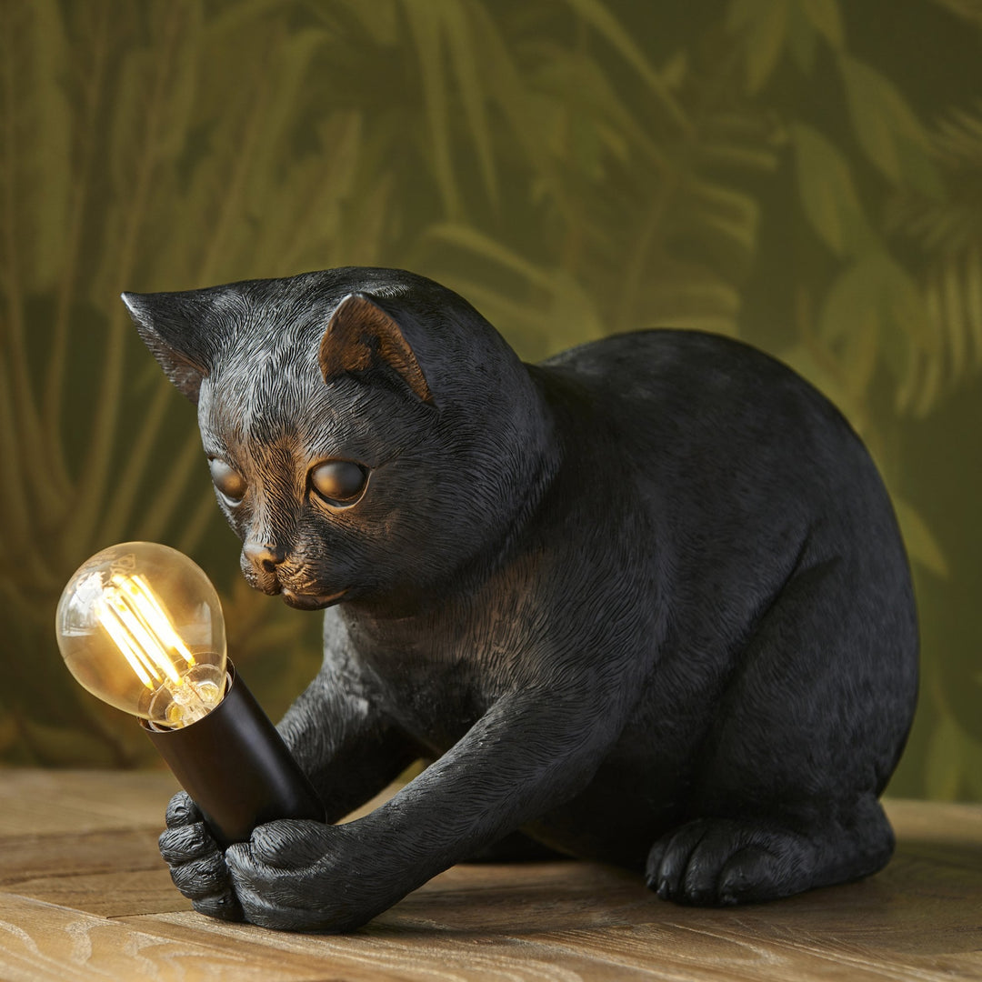 Endon 107390 Kitten Table Lamp Black