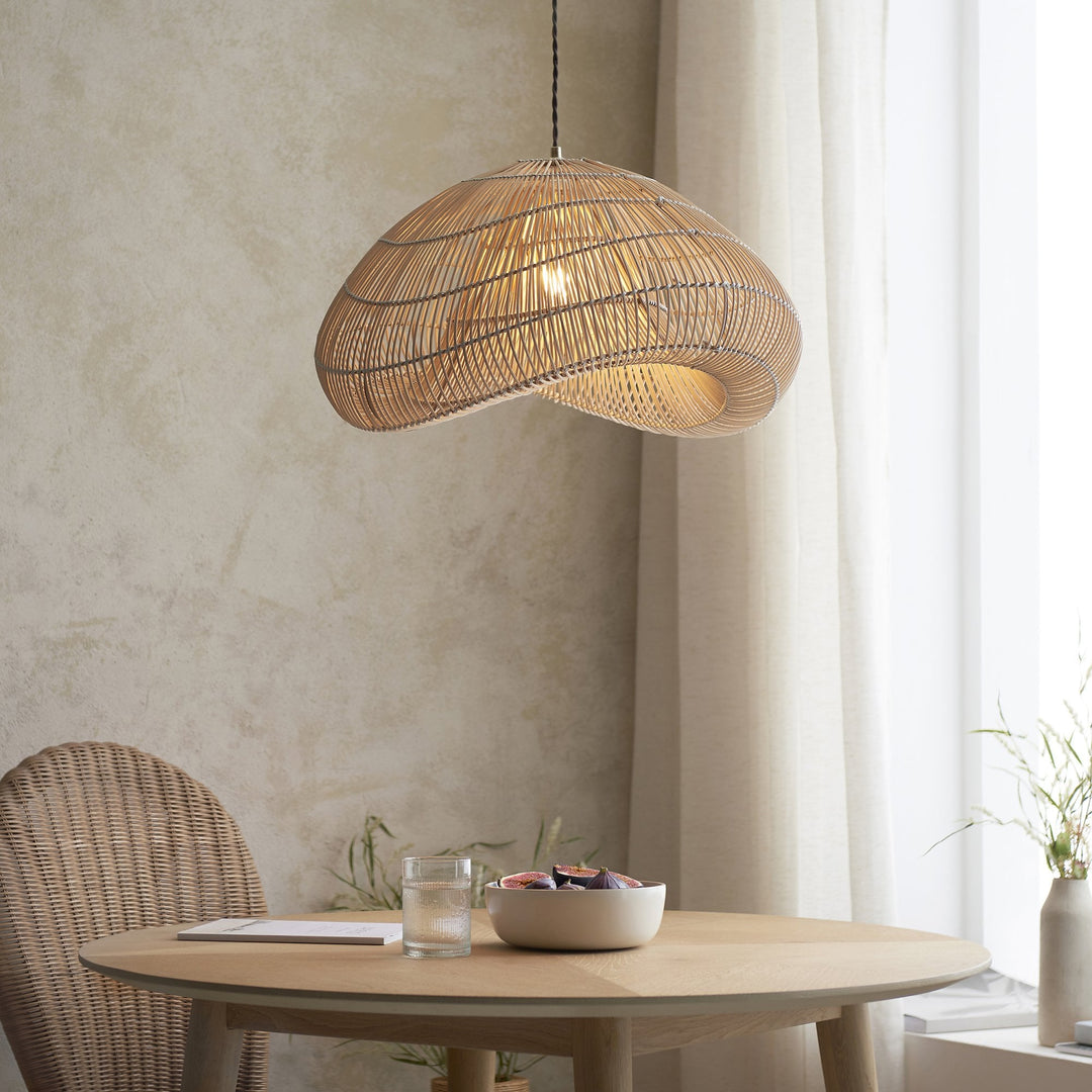 Endon 109203 Misra Pendant Shade Natural Rattan