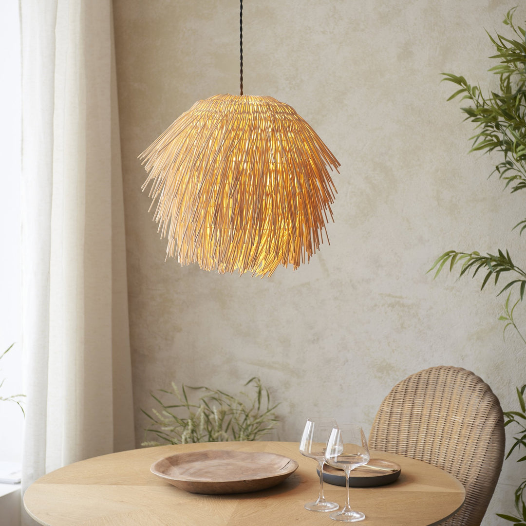 Endon 109204 Pushpa Pendant Shade Natural Rattan