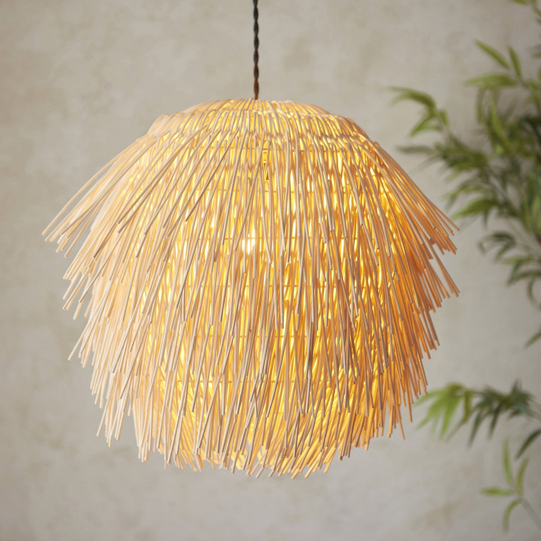 Endon 109204 Pushpa Pendant Shade Natural Rattan