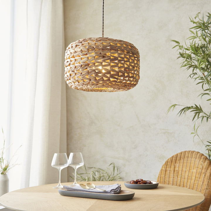 Endon 109207 Toca Pendant Shade Natural Water Hyacinth