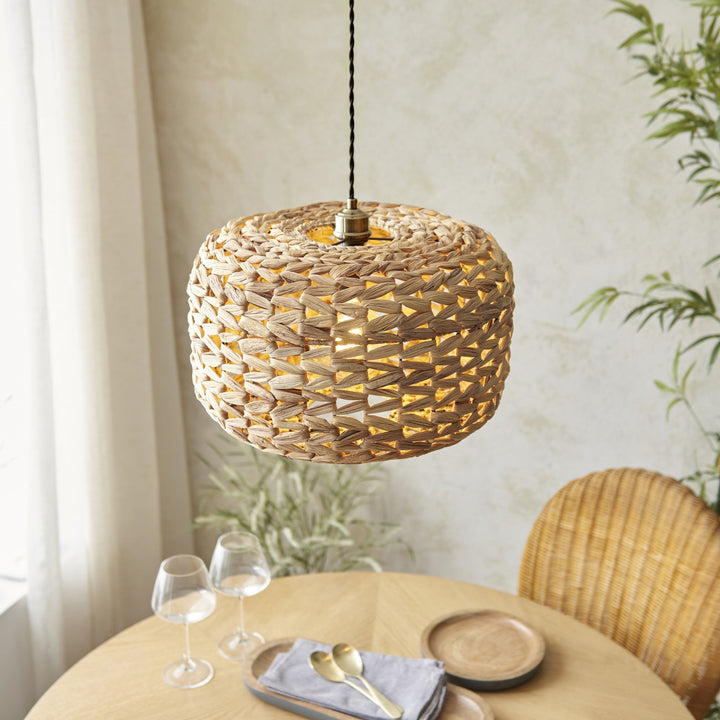 Endon 109207 Toca Pendant Shade Natural Water Hyacinth