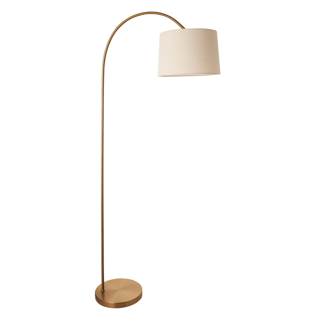 Endon 110645 Carlson Floor Lamp Brass & Natural Shade