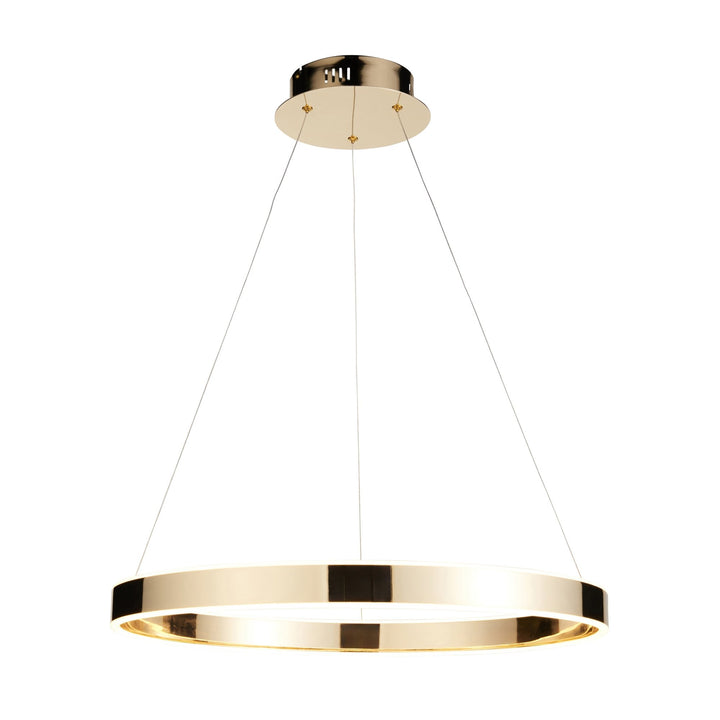 Endon 110957 Gen Ring LED Pendant Gold & Acrylic