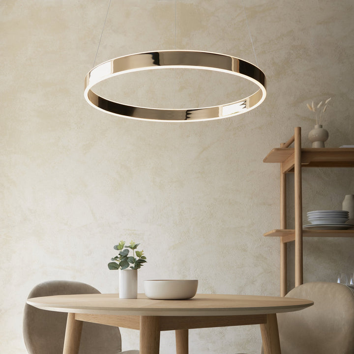 Endon 110957 Gen Ring LED Pendant Gold & Acrylic