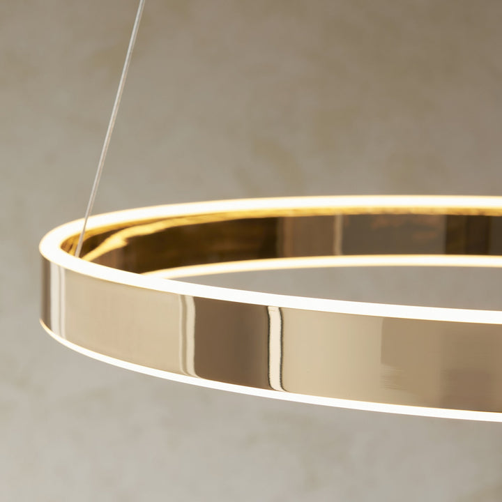 Endon 110957 Gen Ring LED Pendant Gold & Acrylic