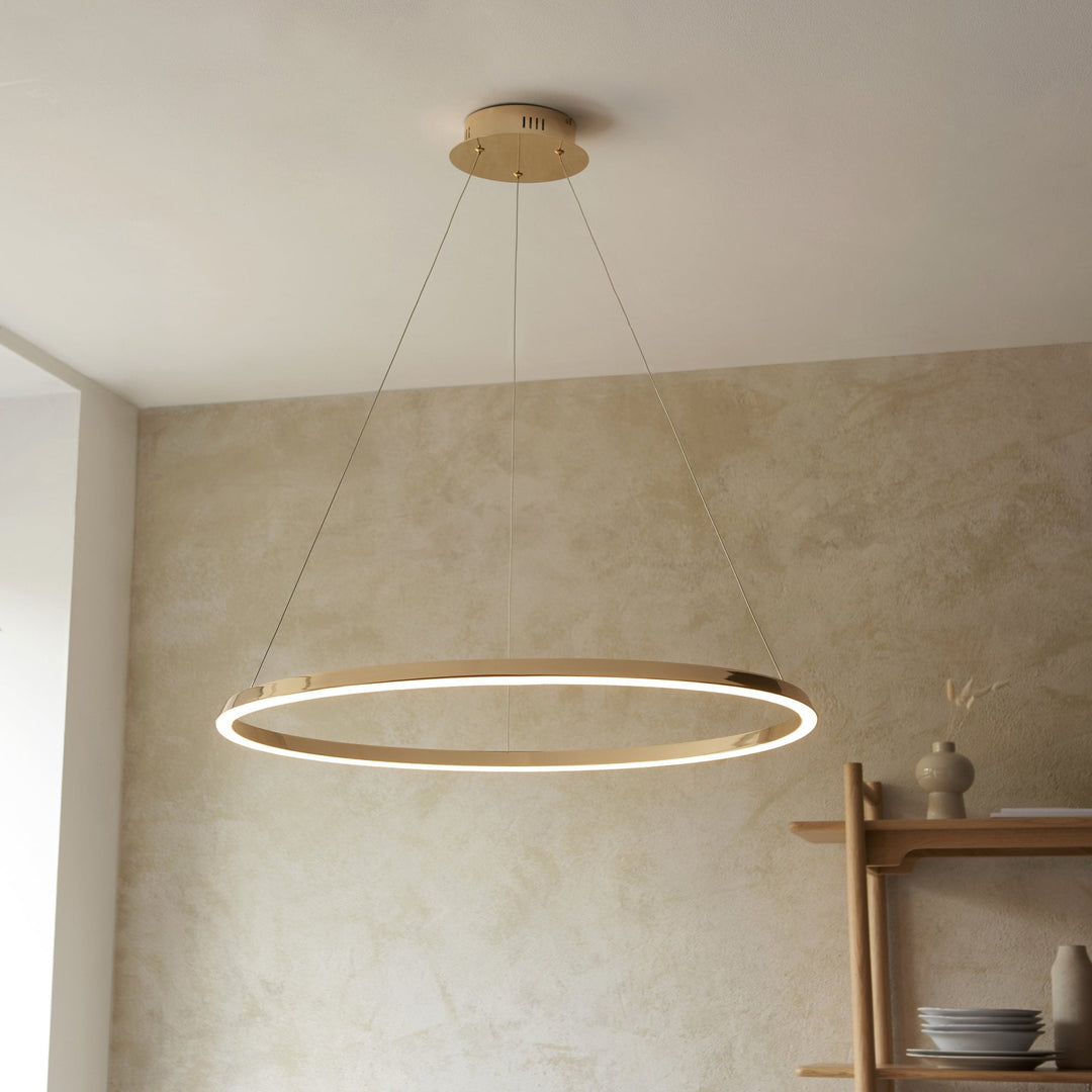 Endon 110958 Staten LED Pendant Gold & White