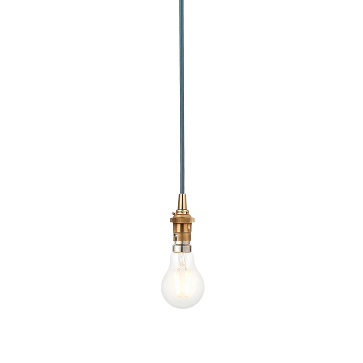 Endon 111511 Eltham Pendant Cable Set Age Brass & Blue Flex