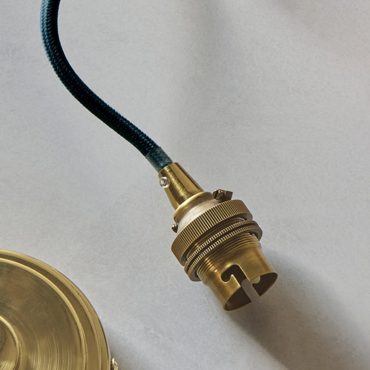 Endon 111511 Eltham Pendant Cable Set Age Brass & Blue Flex