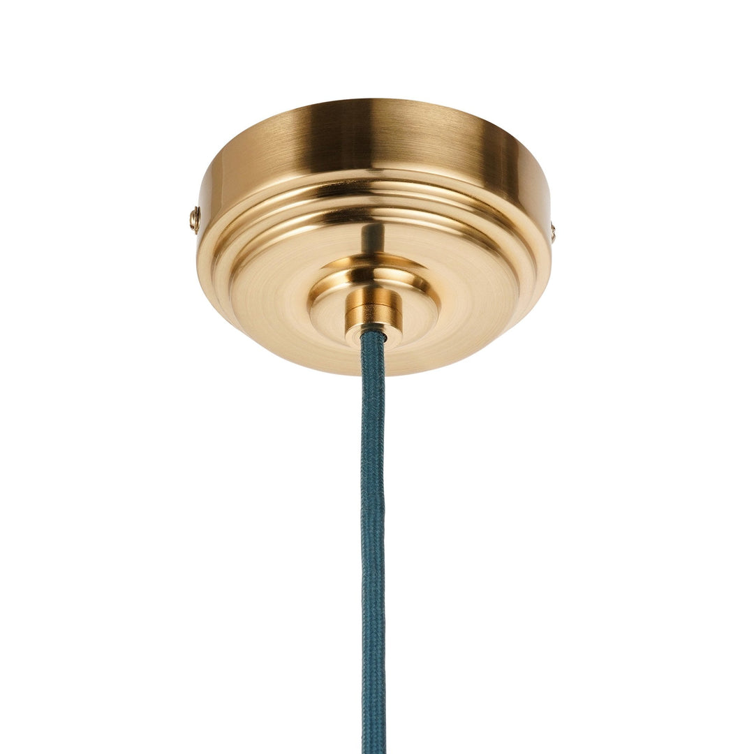 Endon 111511 Eltham Pendant Cable Set Age Brass & Blue Flex