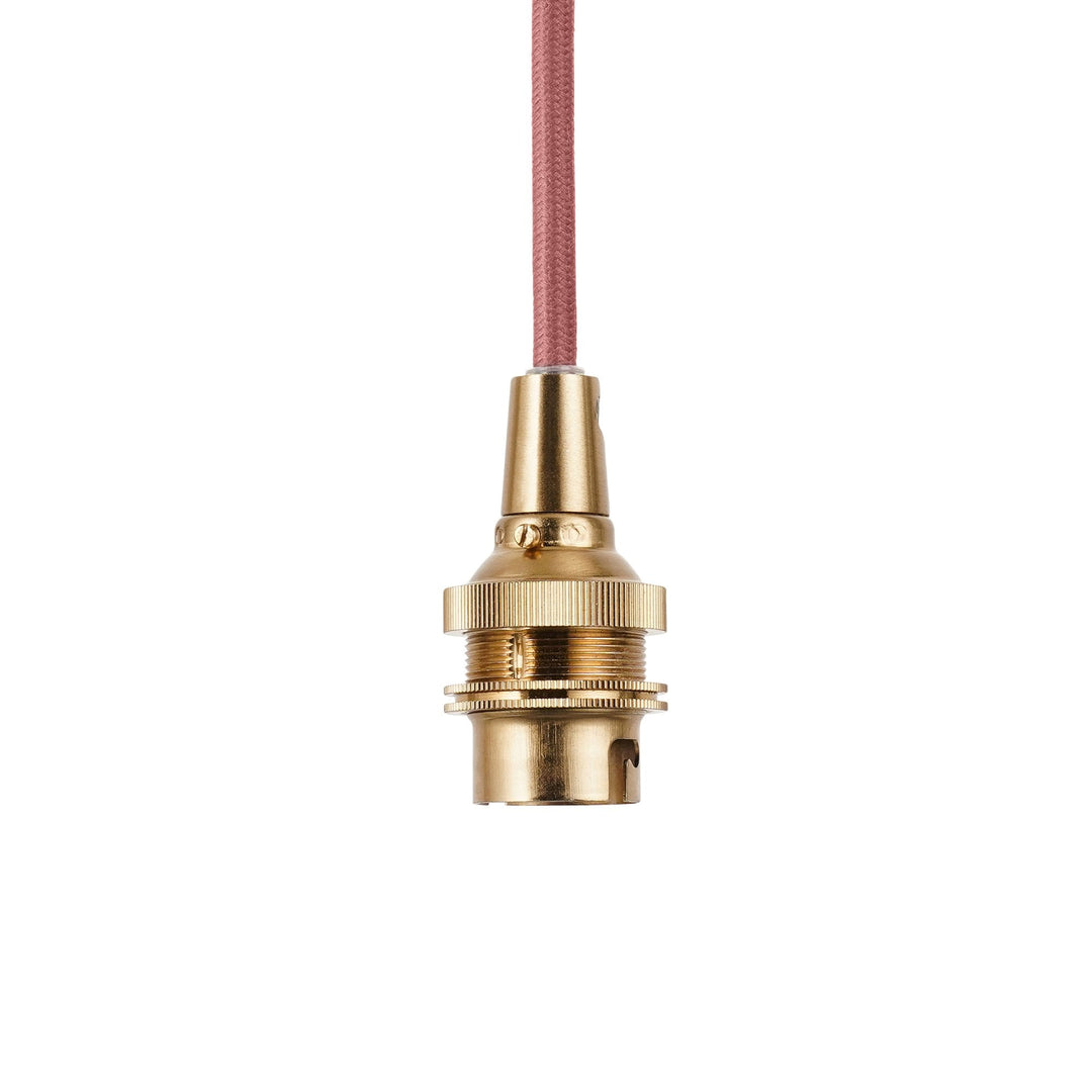 Endon 111512 Eltham Pendant Cable Set Age Brass & Red Flex