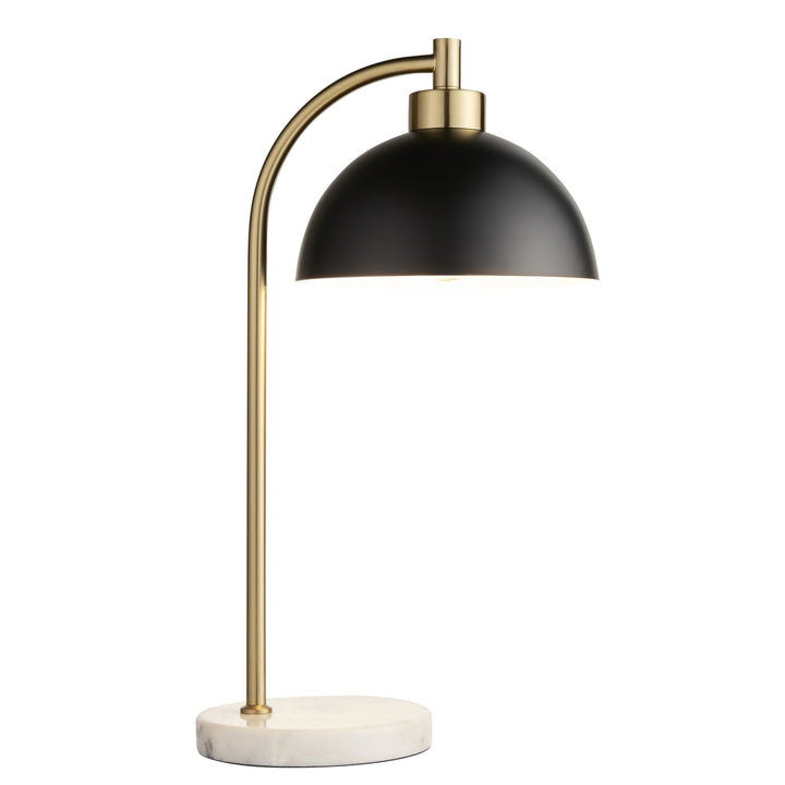 Endon 112210 Buchanan Task Table Lamp Black, Brass & Grey Marble