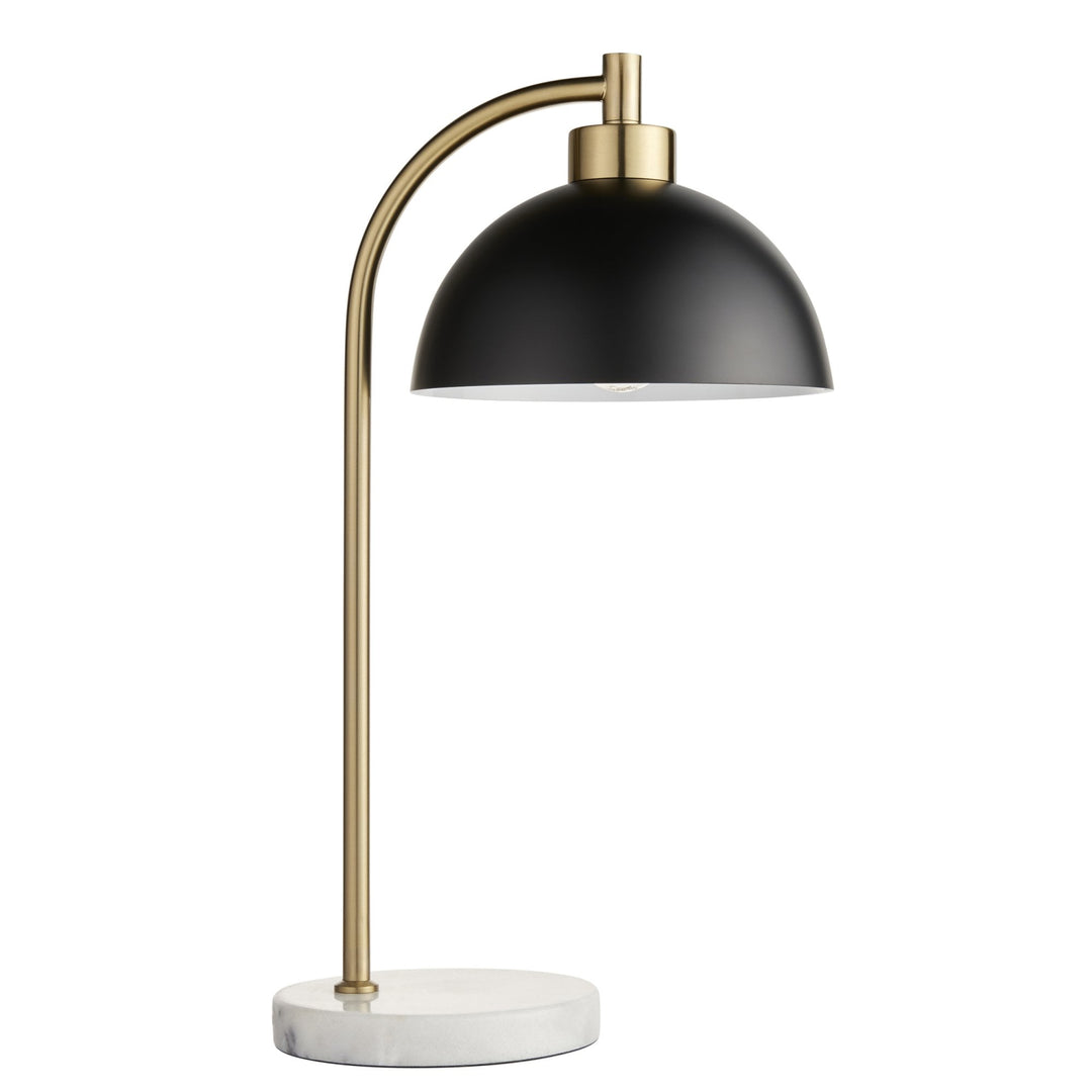 Endon 112210 Buchanan Task Table Lamp Black, Brass & Grey Marble