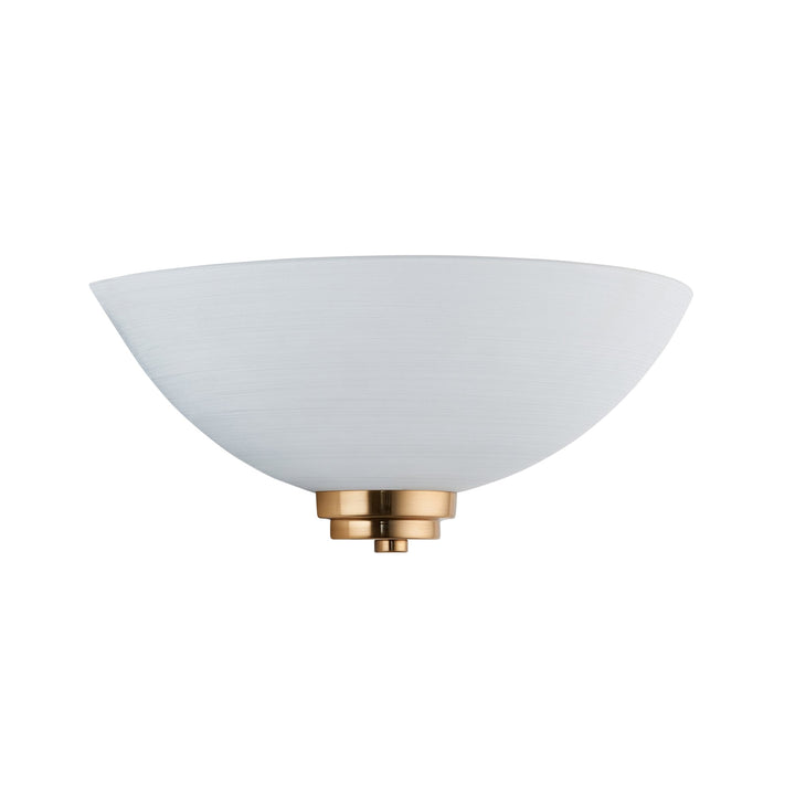 Endon 112439 Welles Wall Light Aged Brass & White Glass