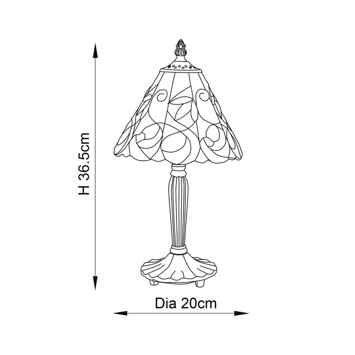 Interiors 1900 64196 Jamelia Tiffany Intermediate Table Lamp